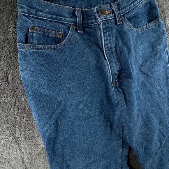 LL Bean Double L Jeans Flannel Lined Denim Men Blue Women Cotton Size 10 Regular - Picture 2 of 16